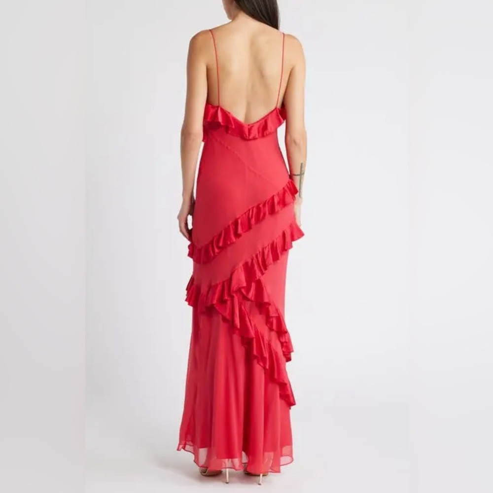 LoveShackFancy Red Ruffle Dress - Picture 2 of 13